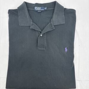 Polo Ralph Lauren Men's Size 2XLT Black w/ Pony Logo Short Sleeve Polo Shirt
